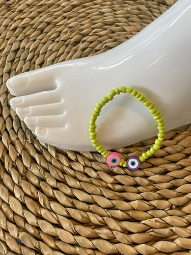 Kinder Enkelbandje Lime groen