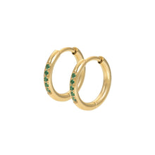 Afbeelding in Gallery-weergave laden, Creolen Emerald goud