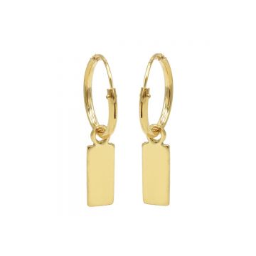 Creolen Retangle Goudkleurig